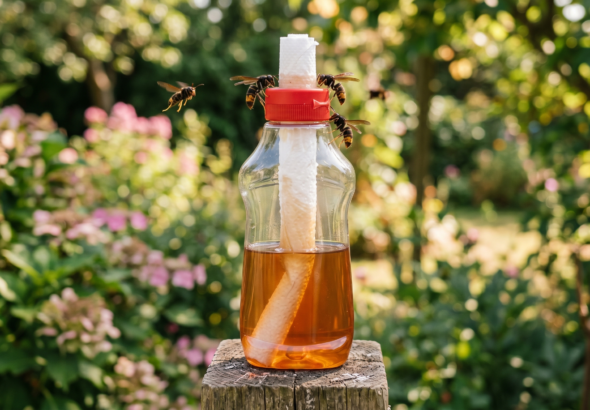 Docht-Topf aus einer Kunststoffflasche