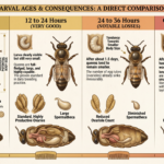 Larvenalter ung Bienenkönigingröße