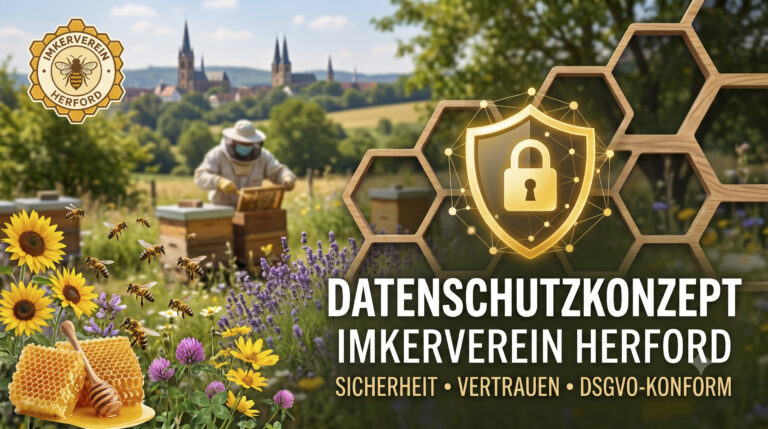 Datenschutzkonzept des Imkervereins Herford – DSGVO-konforme Sicherheit und Vertrauen für Vereinsmitglieder.